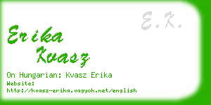 erika kvasz business card